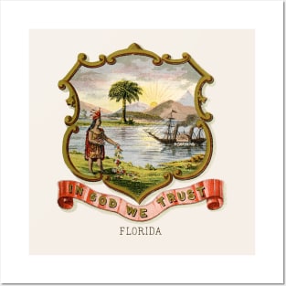 1876 Florida Coat of Arms Posters and Art